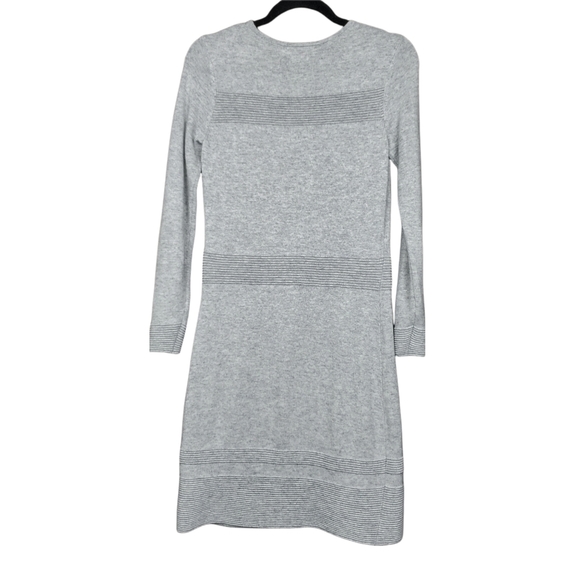 VINEYARD VINES Grey Ottoman Wool Cashmere Blend Knit Sweater Mini Dress XS - Picture 3 of 8